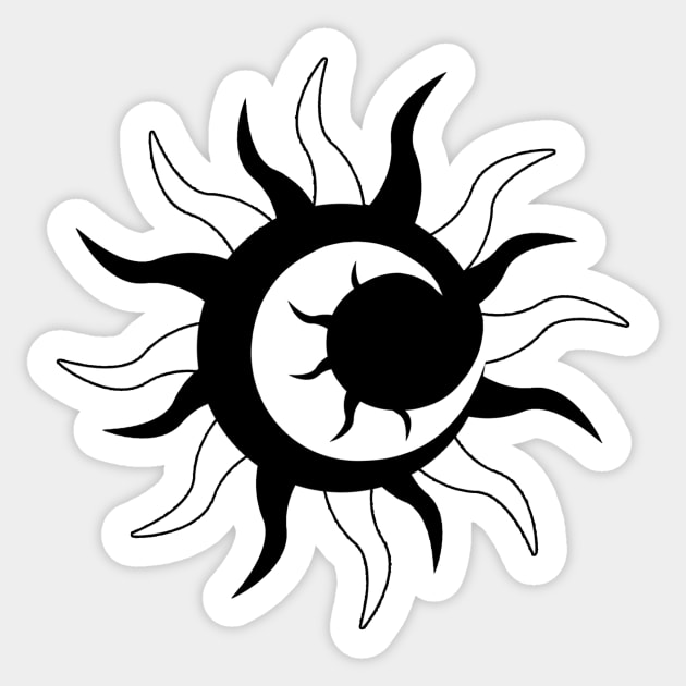 Sun and Moon Inception Sticker by Kirion